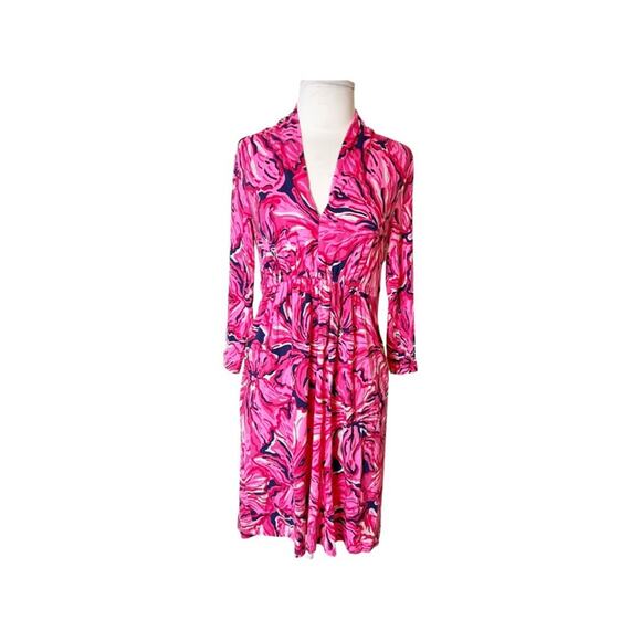 Lilly Pulitzer Alexandra Dress Bright Flirty Navy - Picture 4 of 7